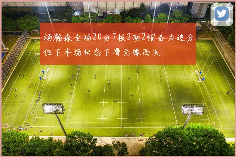 杨瀚森全场20分7板2助2帽奋力追分但下半场状态下滑无缘西决